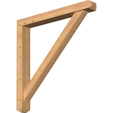 Ekena Millwork Traditional Craftsman Smooth Bracket w/ Offset Brace, Western Red Cedar, 5 1/2"W x 44"D x 44"H BKT0604X44X44TRA04SWR